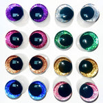 20PCS 3D Kawaii Glitter Safety Eyes for Crocheting with Bowl Washers