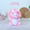 modèle de crochet de dinosaure, modèle de tricératops, modèle de peluche de dinosaure, amigurumi de dinosaure, modèle de dinosaure, modèle de crochet PDF