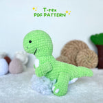 Trex -Häkelmuster, Dinosaurierhäkelmuster, Dinosaurierplüschmuster, Dinosaurier Amigurumi, Dinosauriermuster, PDF -Häkelmuster