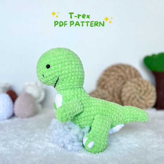 trex crochet pattern, dinosaur crochet pattern, dinosaur plush pattern, dinosaur amigurumi, dinosaur pattern, PDF crochet pattern