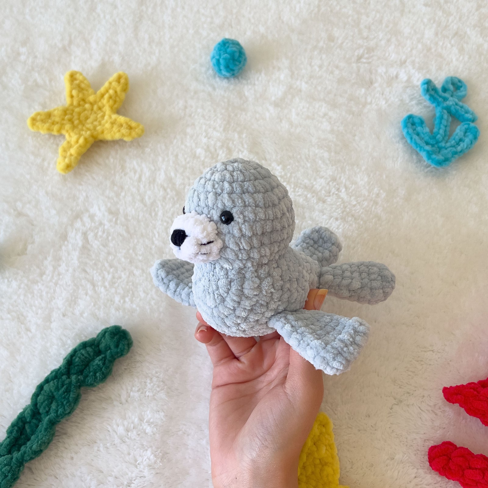 seal crochet pattern, sea animals pattern, ocean toys pattern, seal pattern, seal amigurumi, seal plush pattern