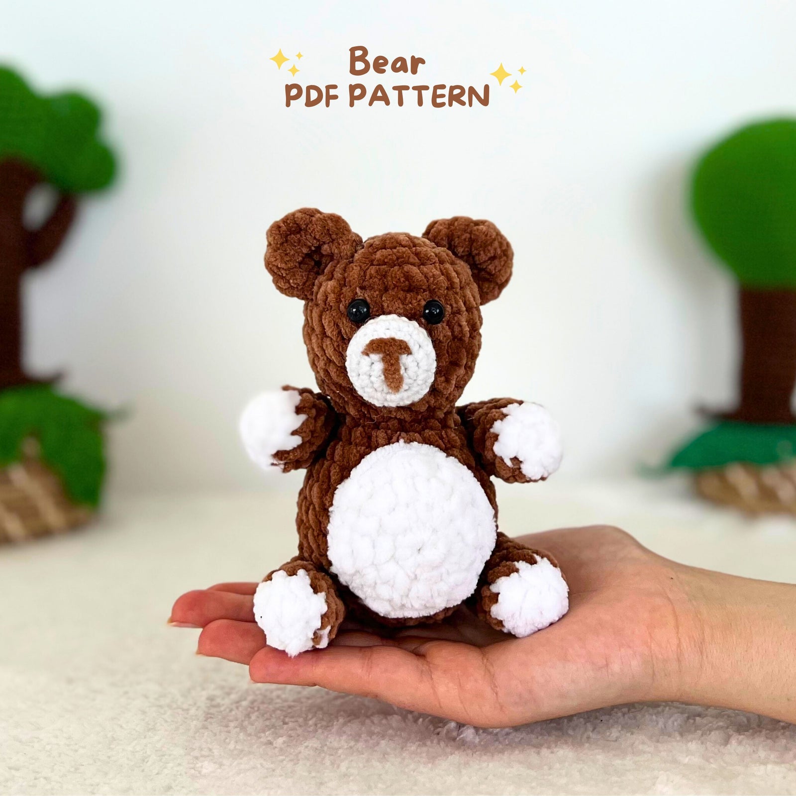 Bear crochet pattern, Safari animals crochet pattern, amigurumi pattern, bear pattern, Plush pattern, Plush toys