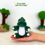 Modèle de crochet de crocodile, motif de crochet d'animaux de safari, motif d'amigurumi, motif de crocodile, motif en peluche, jouets en peluche