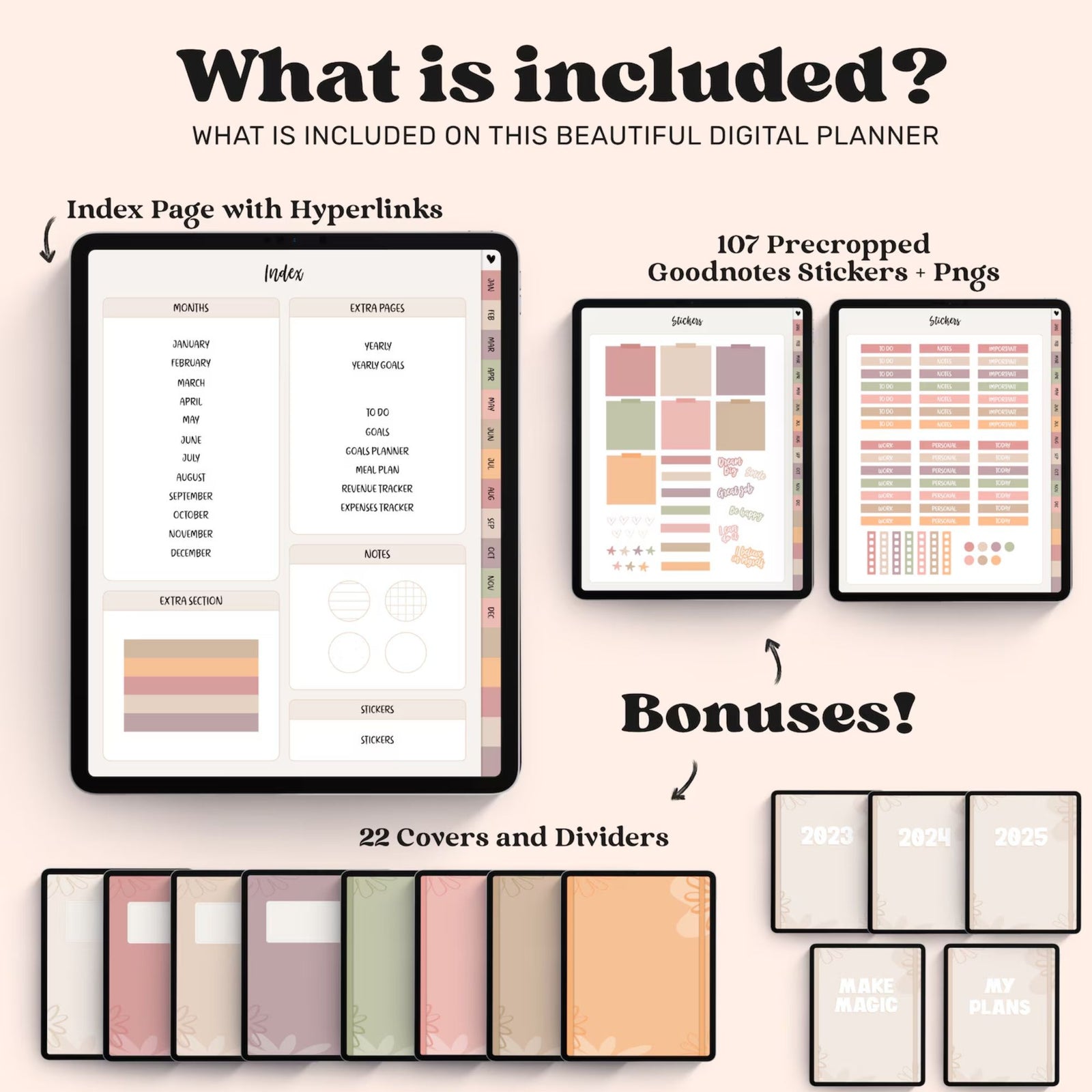 Goodnotes Planner, Monthly Digital Planner, Goodnotes Template, iPad Planner, Digital Journal Pdf