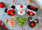 Christmas Mickey Ornaments, Crochet Christmas Pattern, Christmas Decorations, 6 in 1 Crochet Ornaments, PDF pattern