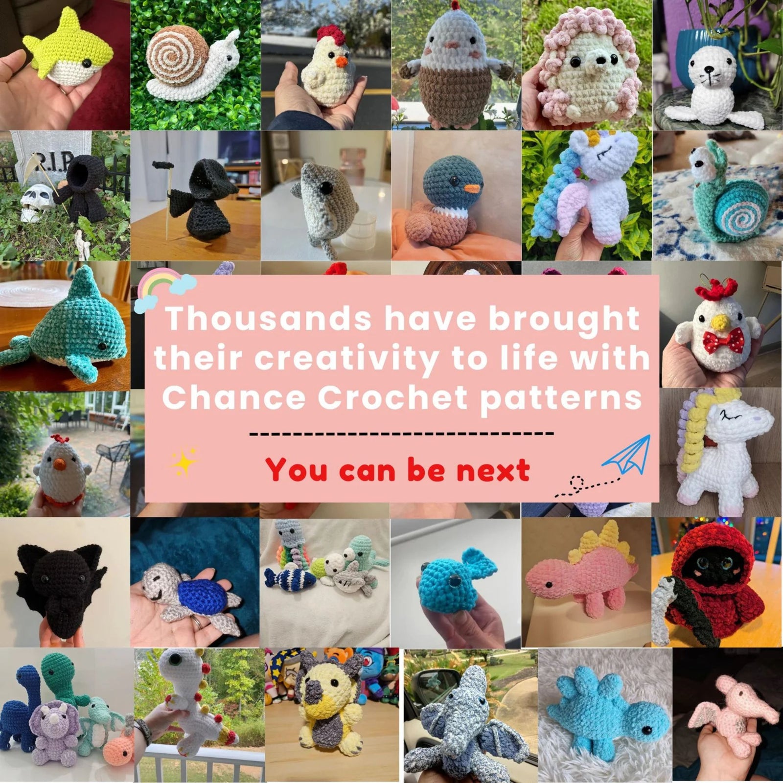 All-in-One Crochet Bundle, 900+ Crochet Patterns, Includes Crochet Project Tools & Crochet GuideBook