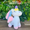 Unicorn crochet pattern, Rainbow unicorn crochet, Unicorn amigurumi pattern, Plush pattern, Beginner amigurumi, PDF in English