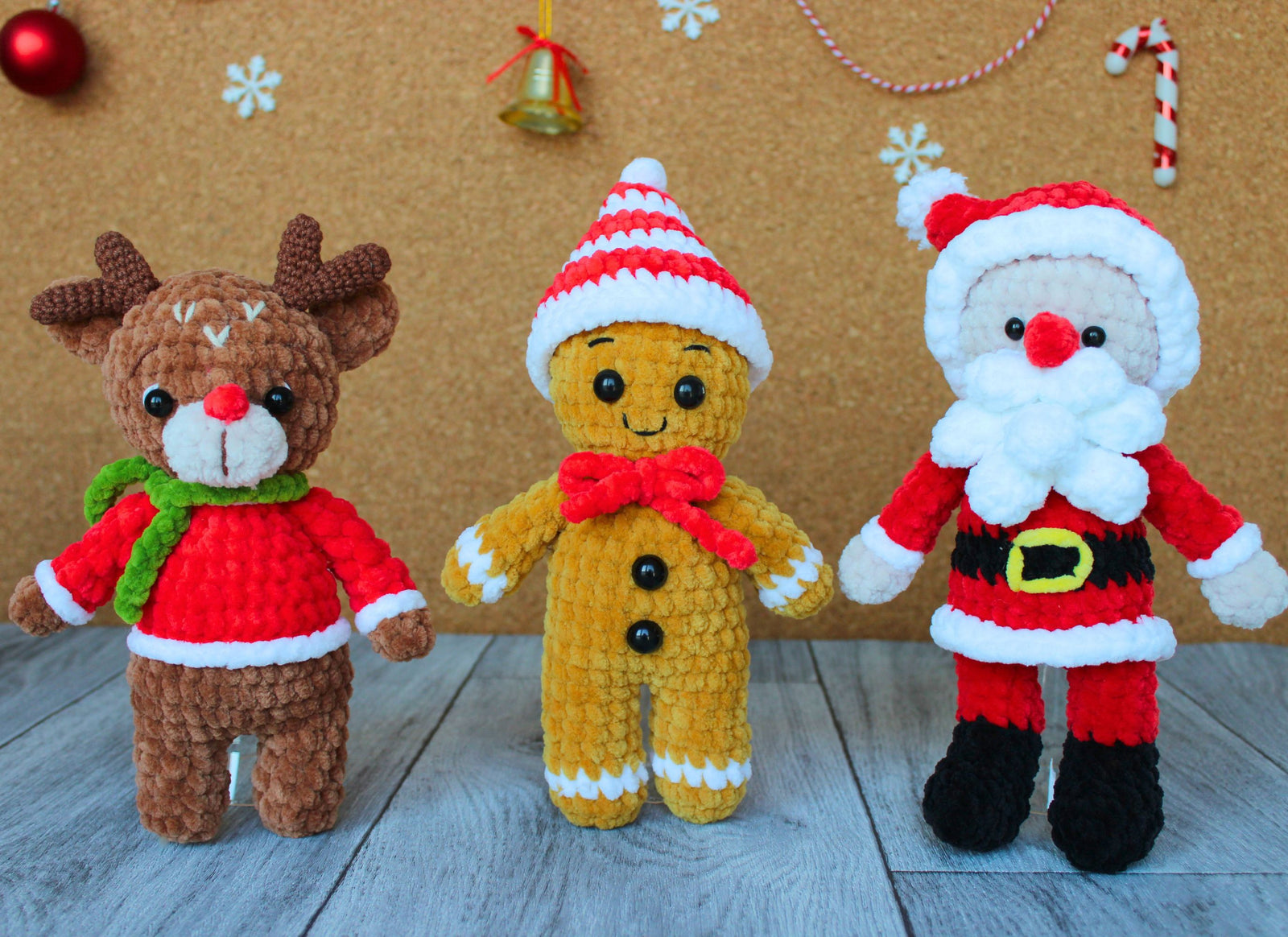 Christmas Crochet Patterns, 6 in 1 Crochet Patterns, Grinch Crochet, Gnome Crochet, PDF pattern