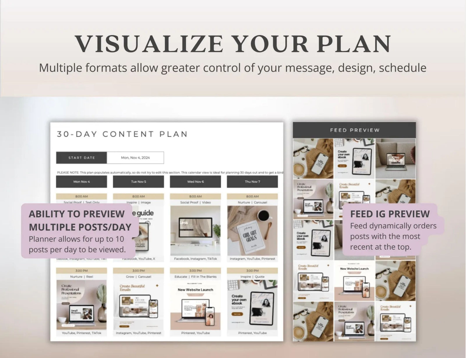 Social Media Content Planner, Social Media Management Template Calendar, 2025 Digital Planner, ADHD Social Media Planner