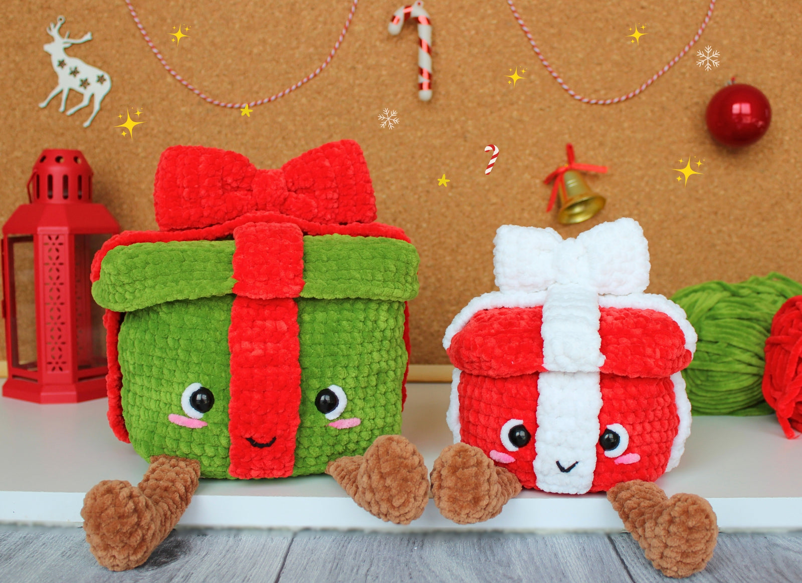 Christmas Present Crochet Pattern, 2 in 1 Christmas Pattern, PDF pattern