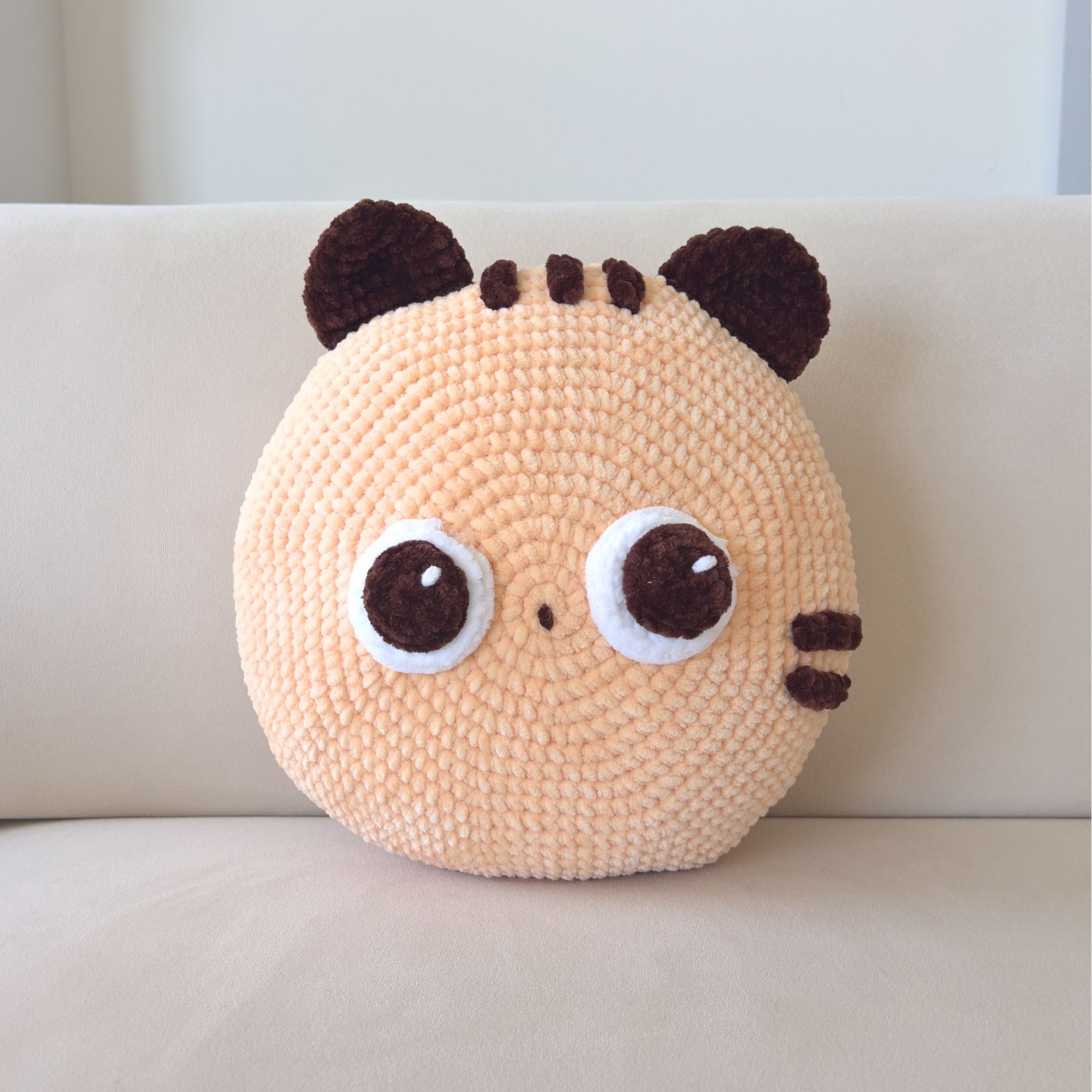 Cat Crochet Pillow, Cat Crochet Pattern, Amigurumi Pattern, Low Sew Pattern, PDF Pattern