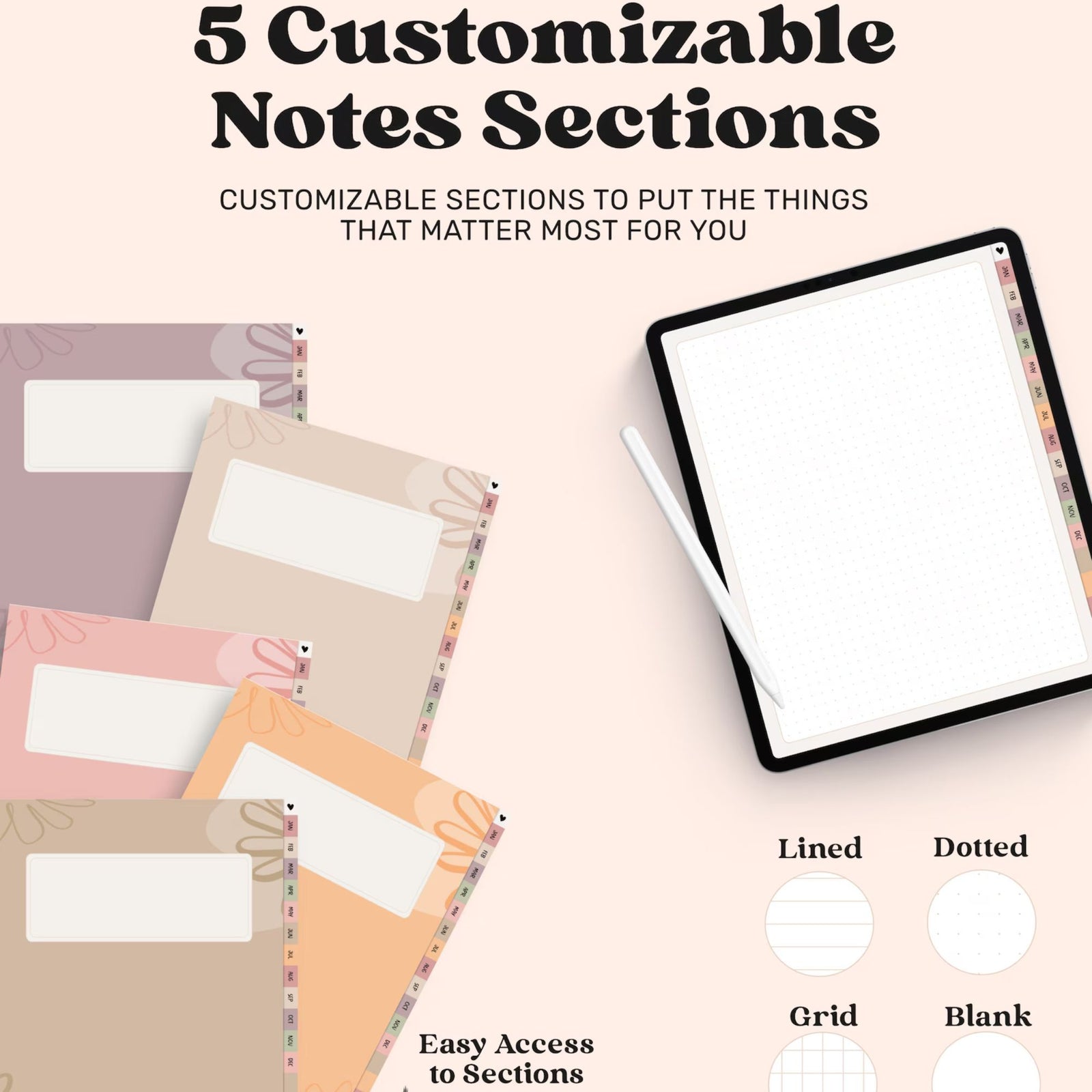 Goodnotes Planner, Monthly Digital Planner, Goodnotes Template, iPad Planner, Digital Journal Pdf