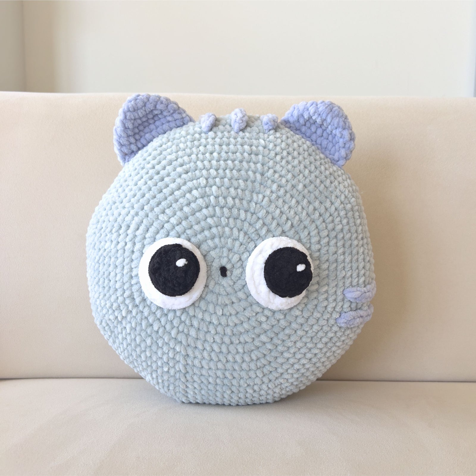 Cat Crochet Pillow, Cat Crochet Pattern, Amigurumi Pattern, Low Sew Pattern, PDF Pattern