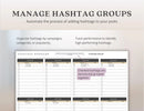 Social Media Content Planner, Social Media Management Template Calendar, 2025 Digital Planner, ADHD Social Media Planner