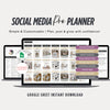 Social Media Content Planner, Social Media Management Template Calendar, 2025 Digital Planner, ADHD Social Media Planner