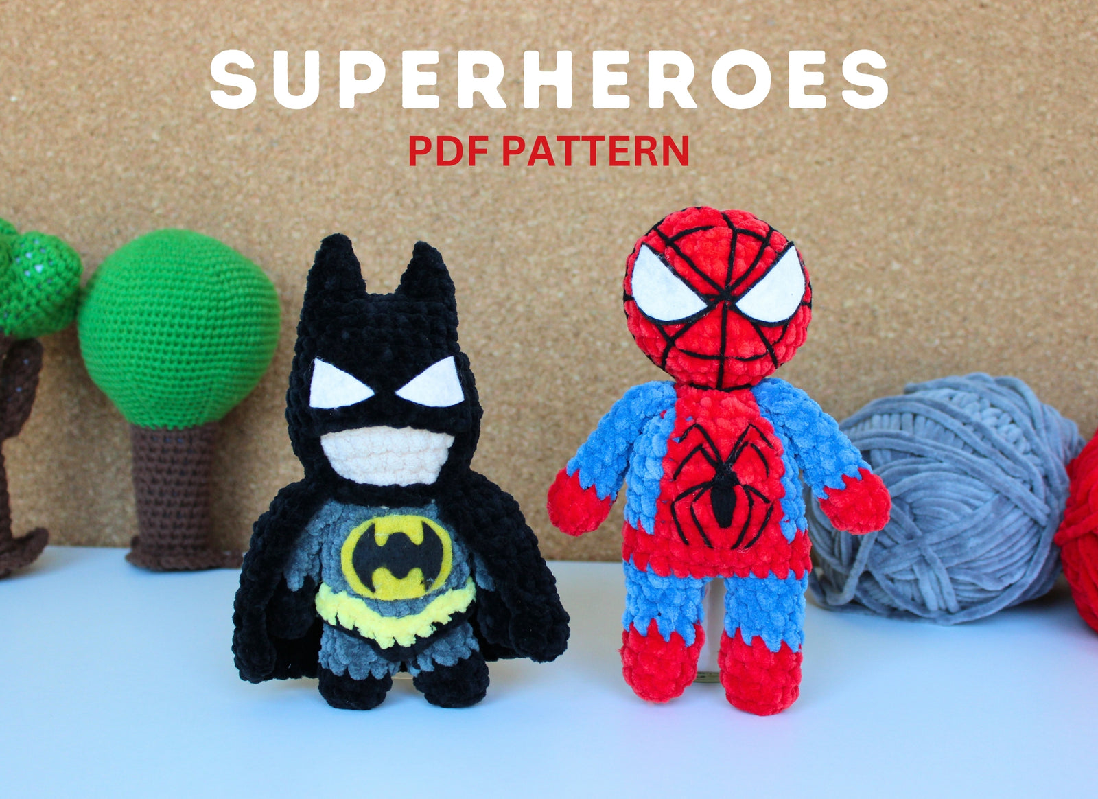 Superhero Crochet Pattern, Superheroes Amigurumi Pattern, Crochet plushie, PDF Pattern