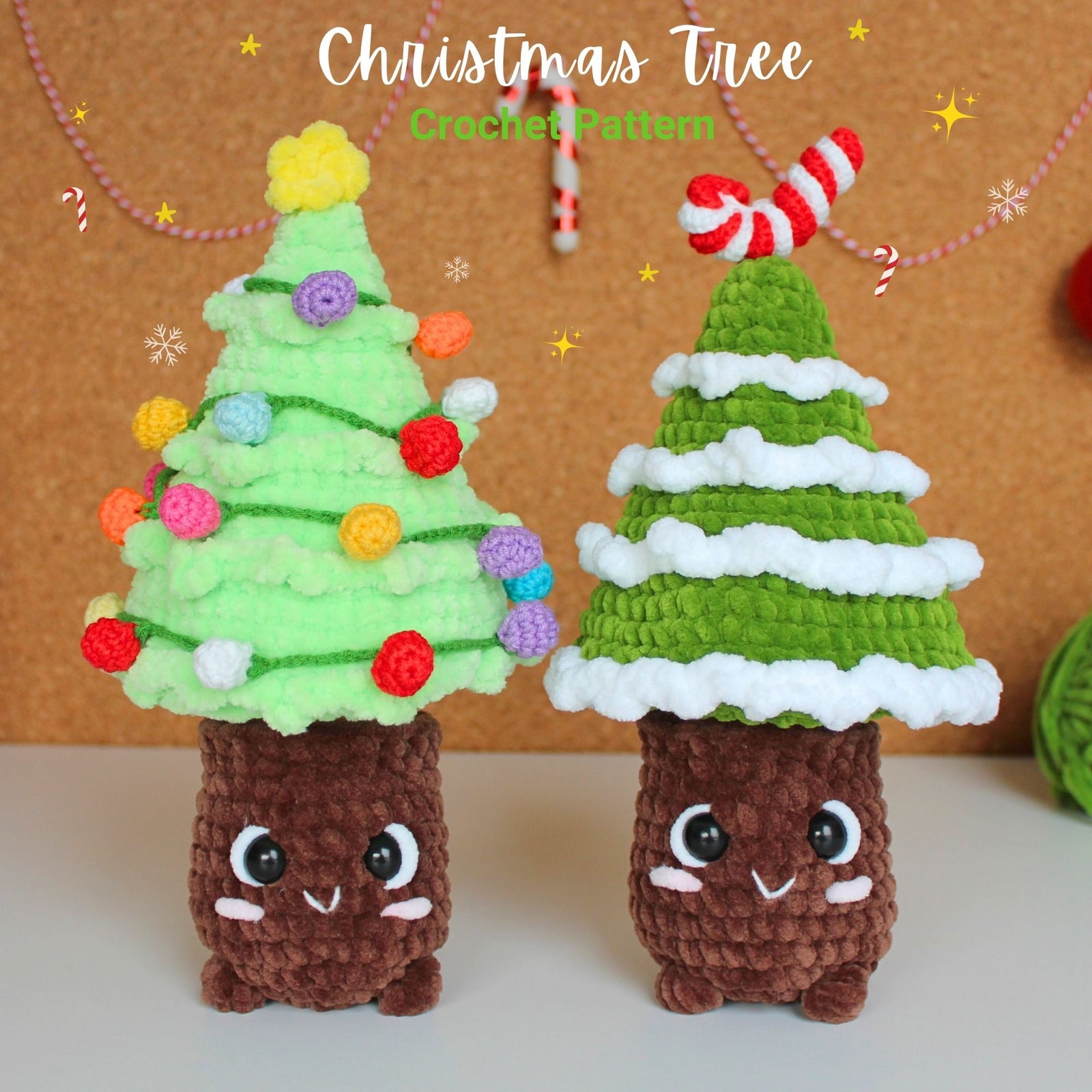 Christmas Tree Crochet Pattern, Christmas Crochet, No Sew Christmas, 2 in 1 Pattern, Christmas Decor, Christmas Gifts