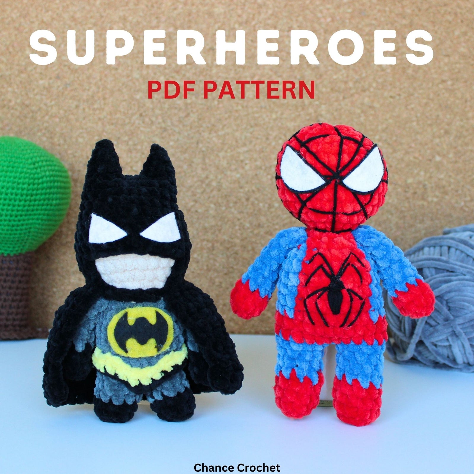 Superhero Crochet Pattern, Superheroes Amigurumi Pattern, Crochet plushie, PDF Pattern