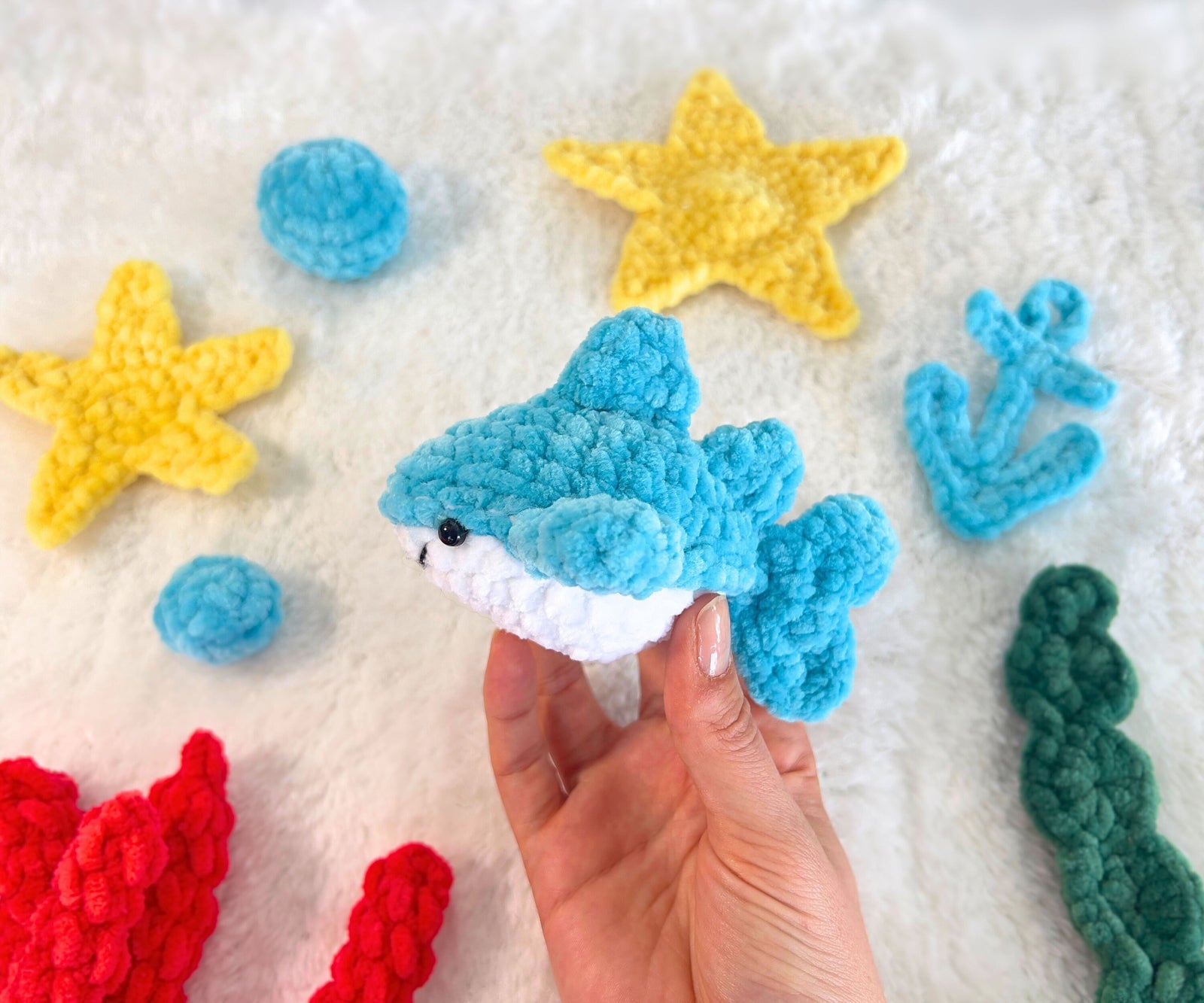 Shark crochet pattern, Sea animals pattern, Ocean toys pattern, shark pattern, shark amigurumi, shark plush pattern